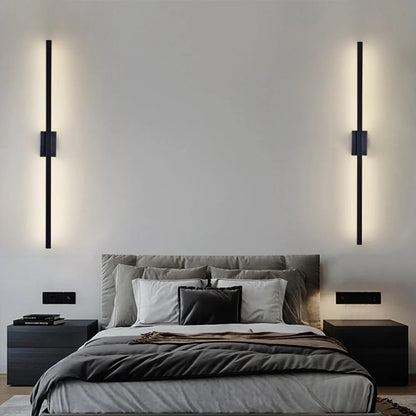 Industrial LED Wall Lamp | Slim Linear Iron Body | Modern Warm Light | 24–47in | Brick by Brick