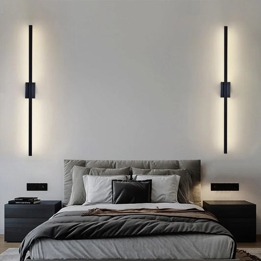 Industrial LED Wall Lamp | Slim Linear Iron Body | Modern Warm Light | 24–47in | Brick by Brick