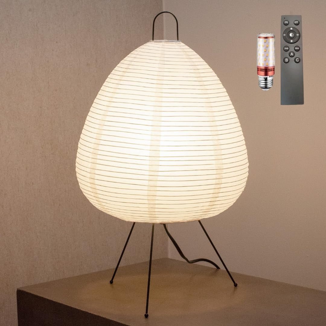 Rice Paper Table Lamp | Wabi-Sabi Japanese Style | Soft Ambient | Brick by Brick