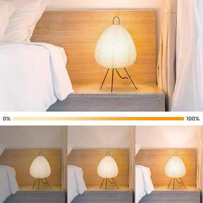 Rice Paper Table Lamp | Wabi-Sabi Japanese Style | Soft Ambient | Brick by Brick