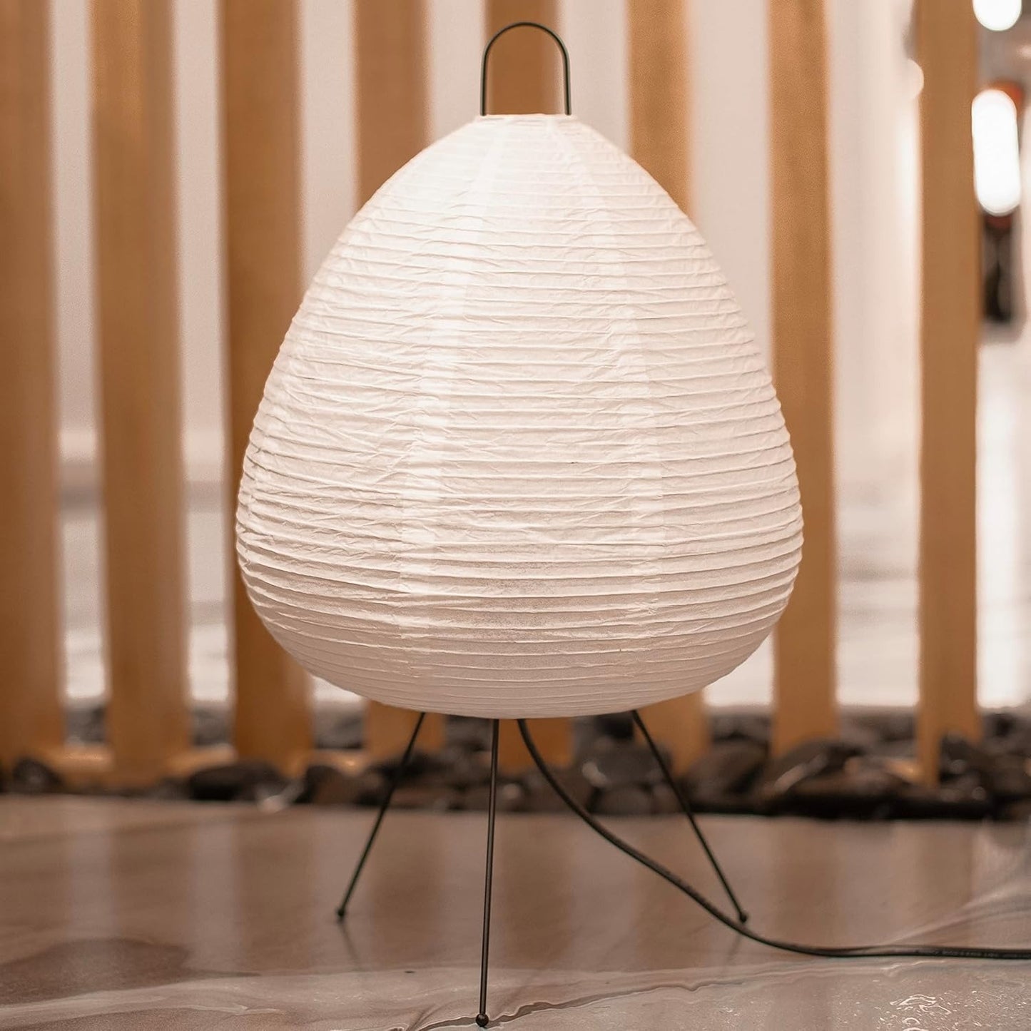 Rice Paper Table Lamp | Wabi-Sabi Japanese Style | Soft Ambient | Brick by Brick