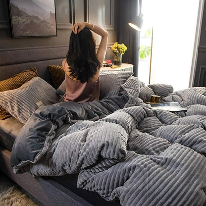 Soft Duvet Bed Sheet | Cozy Winter Bedding | Breathable Polyester Quilt Protector | Brick by Brick