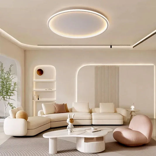 Ultra-Thin Modern Ceiling Light | Flush Mount LED for Low Ceilings | Round & Dimmable