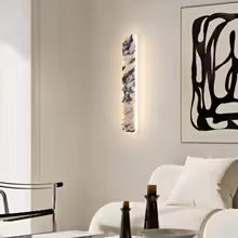 Rectangular Marble LED Wall Light | Wall Mounted Sconce | Natural Stone Indoor Lighting | Brick by Brick