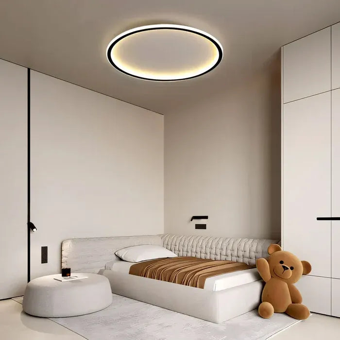 Ultra-Thin Modern Ceiling Light | Flush Mount LED for Low Ceilings | Round & Dimmable