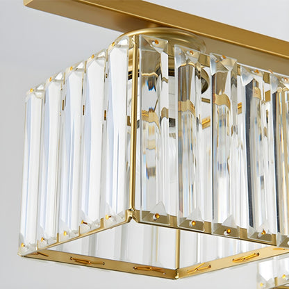Multi-Head Glass Chandelier | Modern Dining Room Lighting | Adjustable Height | Brick by Brick