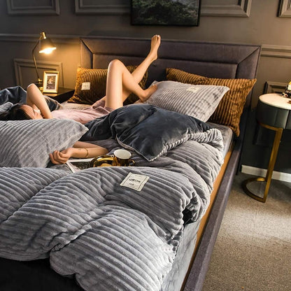 Soft Duvet Bed Sheet | Cozy Winter Bedding | Breathable Polyester Quilt Protector | Brick by Brick