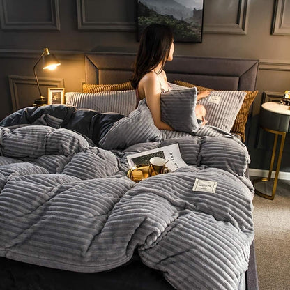 Soft Duvet Bed Sheet | Cozy Winter Bedding | Breathable Polyester Quilt Protector | Brick by Brick