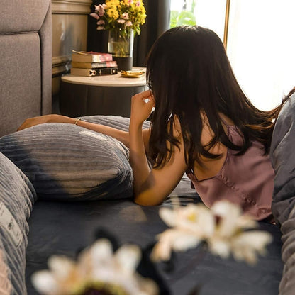 Soft Duvet Bed Sheet | Cozy Winter Bedding | Breathable Polyester Quilt Protector | Brick by Brick