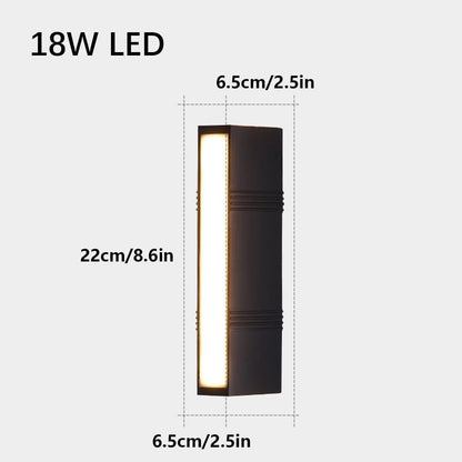 LED Outdoor Wall Light | 6.1–23.6 x 2.7 in | Sleek Long Tube Design | IP54 Rated Waterproof Fixture | Brick by Brick