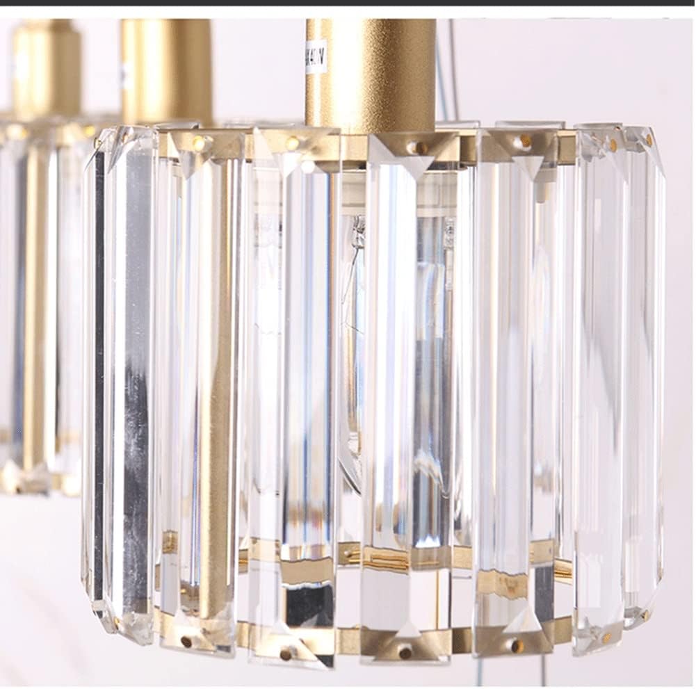 Birdie Crystal Island Chandelier | Multi-Head Pendant | 26.77 x 27.56 in | Elegant Long Chandelier | Brick by Brick