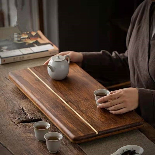 Japanese Bamboo Gongfu Tea Tray | 19.7 in × 9.4 in × 1.7 in | Traditional Drainage Board for Tea Ceremony | Brick by Brick