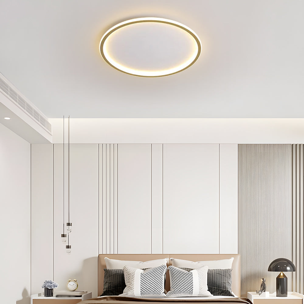 Ultra-Thin Modern Ceiling Light | Flush Mount LED for Low Ceilings | Round & Dimmable