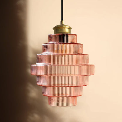 Antique Brass Pendant Light | 59.06 x 11.81 x 8.66 in | Classic Glass Shade Ceiling Light | Timeless Interior Accent | Brick by Brick