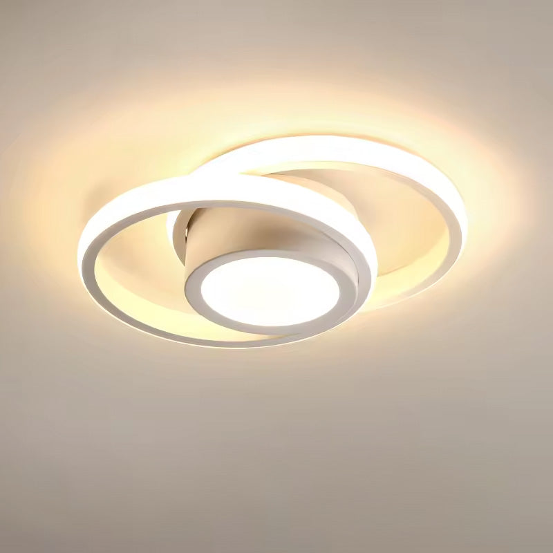 Double Ring LED Ceiling Lamp | 10.6in Diameter | Sleek Minimalist Design | Modern Home Accent | Brick by Brick