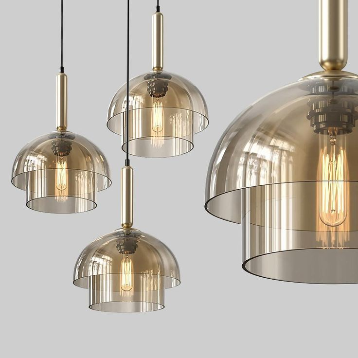 Glass Dome Pendant Light | Ceiling Light Fixture | H7.09-11.02 in | Modern Glass & Metal | Adjustable Hanging | Brick by Brick