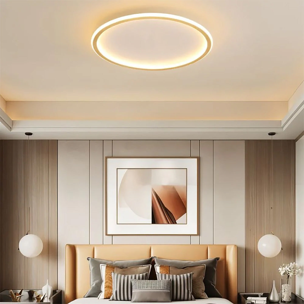 Ultra-Thin Modern Ceiling Light | Flush Mount LED for Low Ceilings | Round & Dimmable