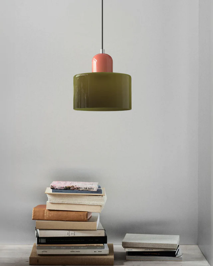Formiva Pendant Light | Retro Modern Glass Shade | Ambient E26 Lighting | Hardwired Ceiling Fixture