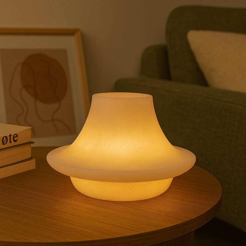 Marble Glow Lamp | Solid Marble Sculptural Accent Lamp | Warm Ambient Lighting | Brick by Brick