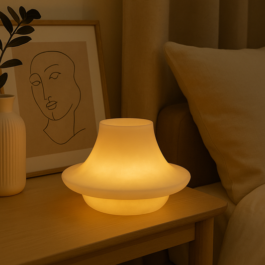 Marble Glow Lamp | Solid Marble Sculptural Accent Lamp | Warm Ambient Lighting | Brick by Brick