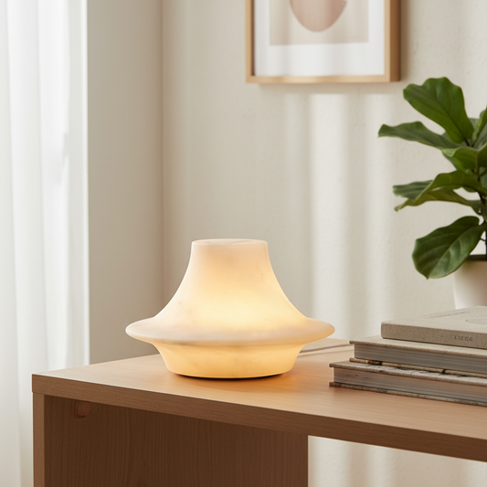 Marble Glow Lamp | Solid Marble Sculptural Accent Lamp | Warm Ambient Lighting | Brick by Brick