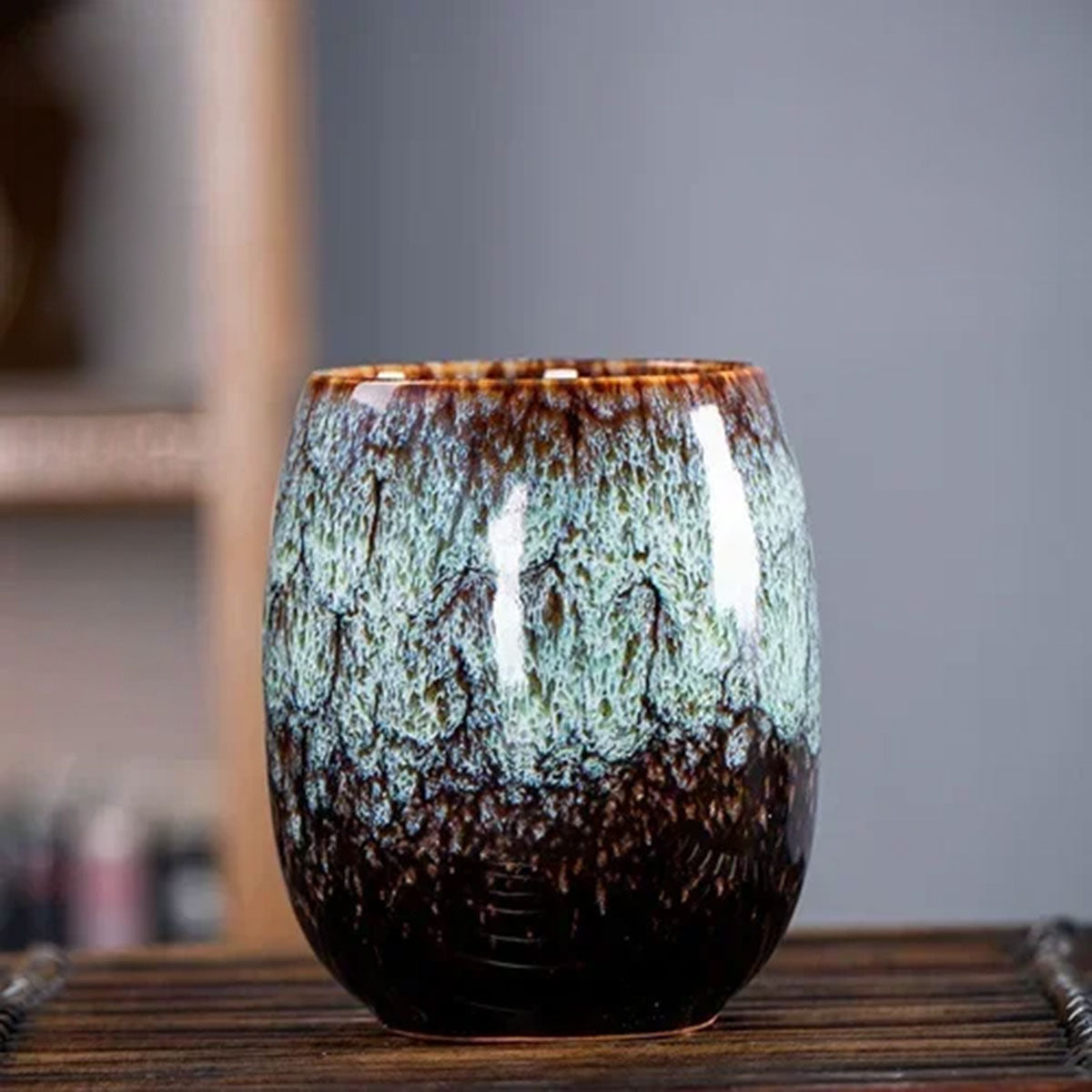 Marble Ceramic Coffee Mug | 10oz with Gold Handle | Elegant Swirl Design