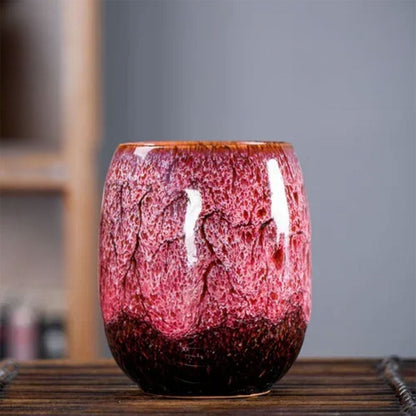 Marble Ceramic Coffee Mug | 10oz with Gold Handle | Elegant Swirl Design