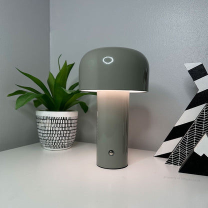 Wireless Mushroom Table Lamp | USB-C Rechargeable | 3 Brightness Levels | 8" Modern LED Light