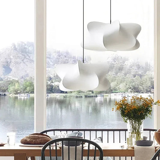 Wabi Sabi Pendant Lamp | 15.7 - 23.6 in | Japanese Silk Shade | Modern Minimalist | LED E27 Compatible | Brick by Brick