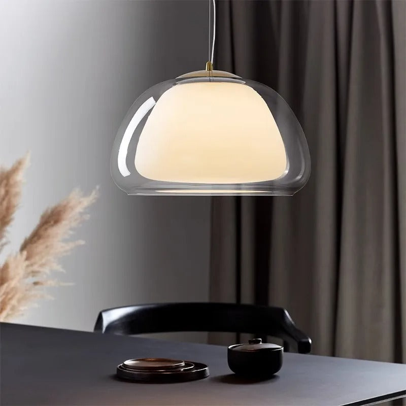 Jelly Globe Pendant Light | 9.8 in | Modern Dome Glass Globe Light | Adjustable Hanging Lamp | Brick by Brick
