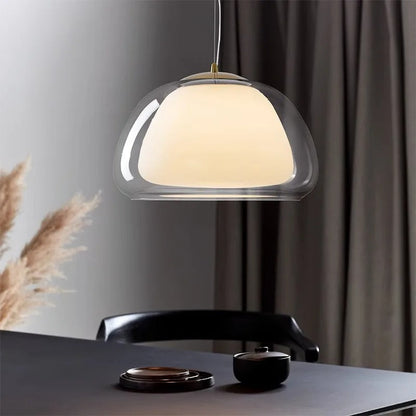 Jelly Globe Pendant Light | 9.8 in | Modern Dome Glass Globe Light | Adjustable Hanging Lamp | Brick by Brick
