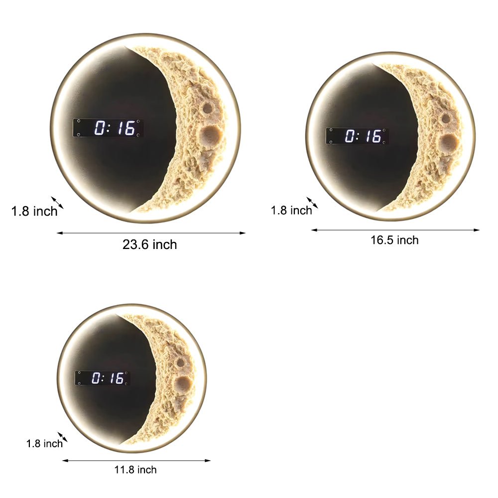 LED Light Wall Clock | Digital Time Display | 3 Color Modes | Astronaut Decor