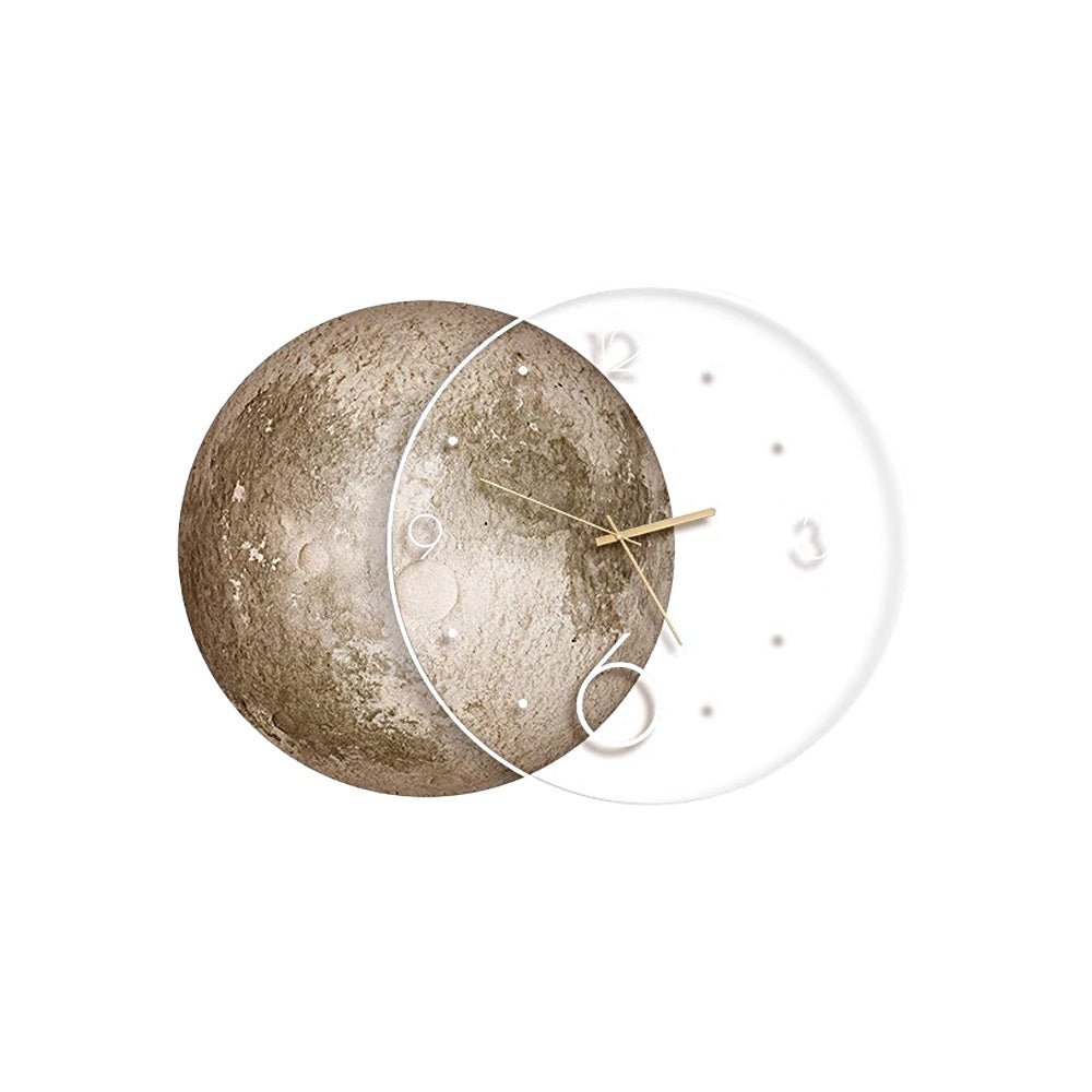 Lunar LED Wall Clock | Moon Design | USB & Power Bank Powered | Remote Control | Wall Art Light