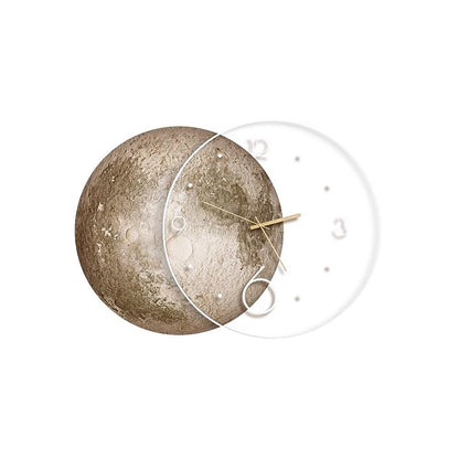 Lunar LED Wall Clock | Moon Design | USB & Power Bank Powered | Remote Control | Wall Art Light