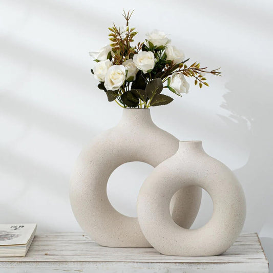 Minimalist Ceramic Vase | Nordic Matte Finish | Eco-Friendly | For Flowers
