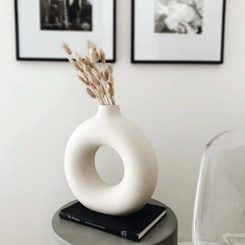 Minimalist Ceramic Vase | Nordic Matte Finish | Eco-Friendly | For Flowers