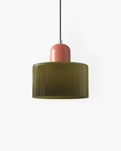 Formiva Pendant Light | Retro Modern Glass Shade | Ambient E26 Lighting | Hardwired Ceiling Fixture