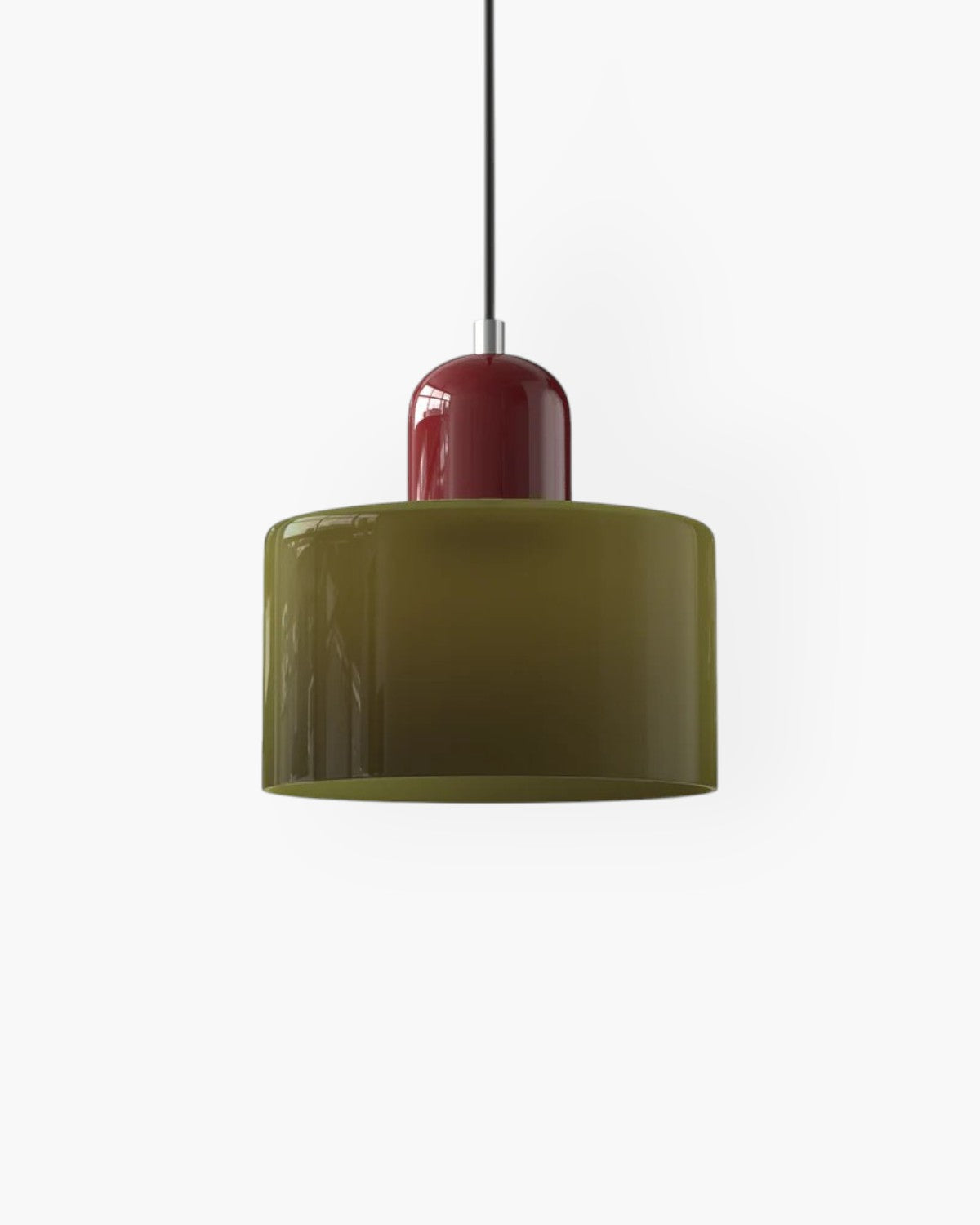 Formiva Pendant Light | Retro Modern Glass Shade | Ambient E26 Lighting | Hardwired Ceiling Fixture