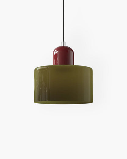 Formiva Pendant Light | Retro Modern Glass Shade | Ambient E26 Lighting | Hardwired Ceiling Fixture