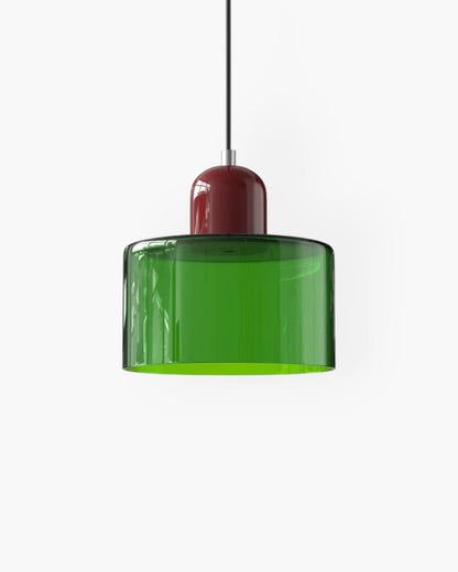 Formiva Pendant Light | Retro Modern Glass Shade | Ambient E26 Lighting | Hardwired Ceiling Fixture