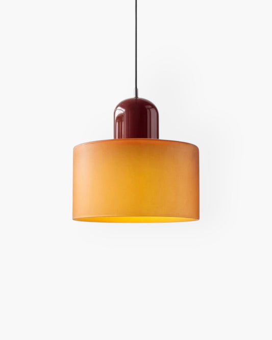 Formiva Pendant Light | Retro Modern Glass Shade | Ambient E26 Lighting | Hardwired Ceiling Fixture