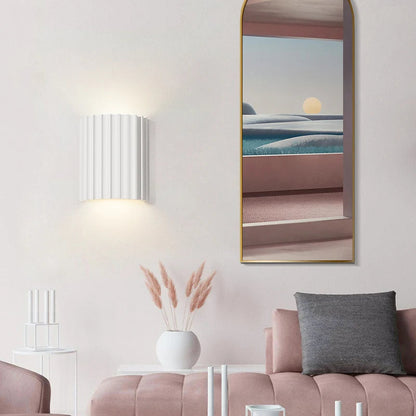 Semi-Cylindrical Resin Wall Light |  5.5 x 6.5 in | Orr Postmodern | White, Green, Orange, Grey, Dark Blue | Brick by Brick