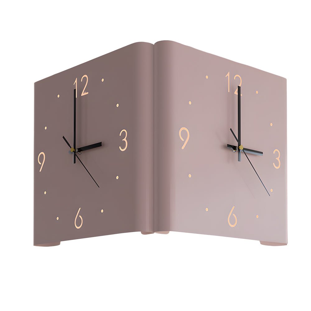 Square Metal Wall Clock | Led Light | Silent Backlit Design | Modern Corner Glow