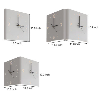 Square Metal Wall Clock | Led Light | Silent Backlit Design | Modern Corner Glow
