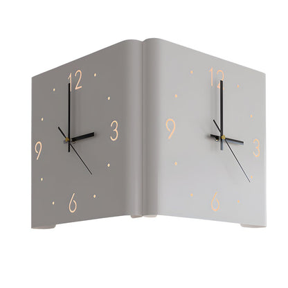 Square Metal Wall Clock | Led Light | Silent Backlit Design | Modern Corner Glow