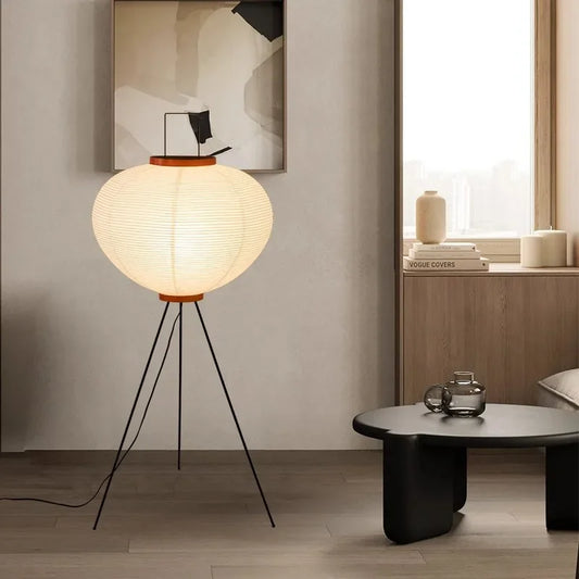 Japanese Floor Lamp | Rice Paper Lamp | Unisex | Metal Frame & Washi Paper | Brick by Brick