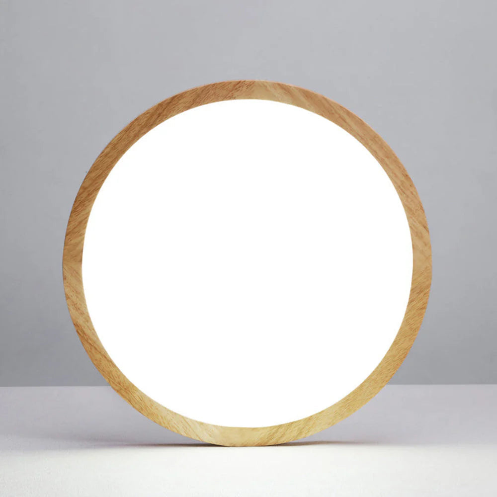 LED Wood Ceiling Light | 9.1"–19.7" | Flush Mount | Warm or Cold White | Dimmable | Brick by Brick