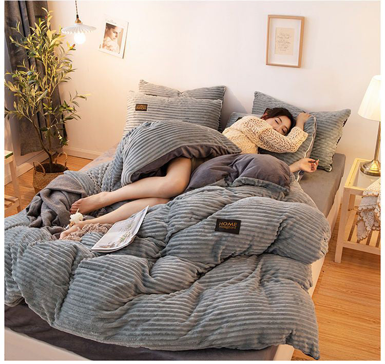 Soft Duvet Bed Sheet | Cozy Winter Bedding | Breathable Polyester Quilt Protector | Brick by Brick