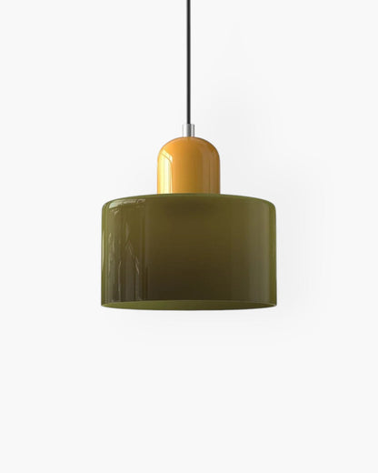 Formiva Pendant Light | Retro Modern Glass Shade | Ambient E26 Lighting | Hardwired Ceiling Fixture