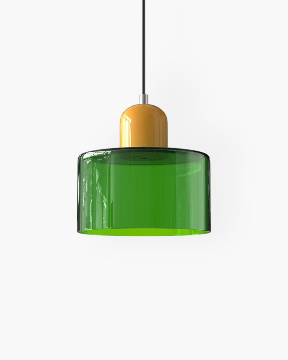 Formiva Pendant Light | Retro Modern Glass Shade | Ambient E26 Lighting | Hardwired Ceiling Fixture
